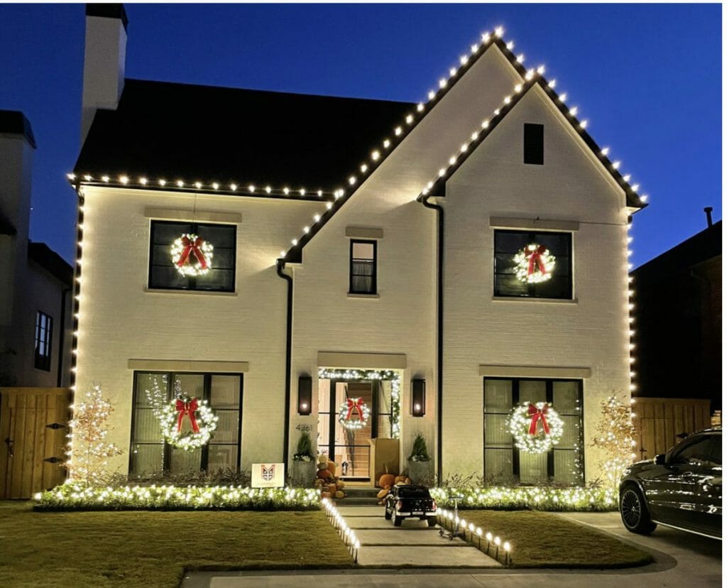 Holiday Lighting on a house