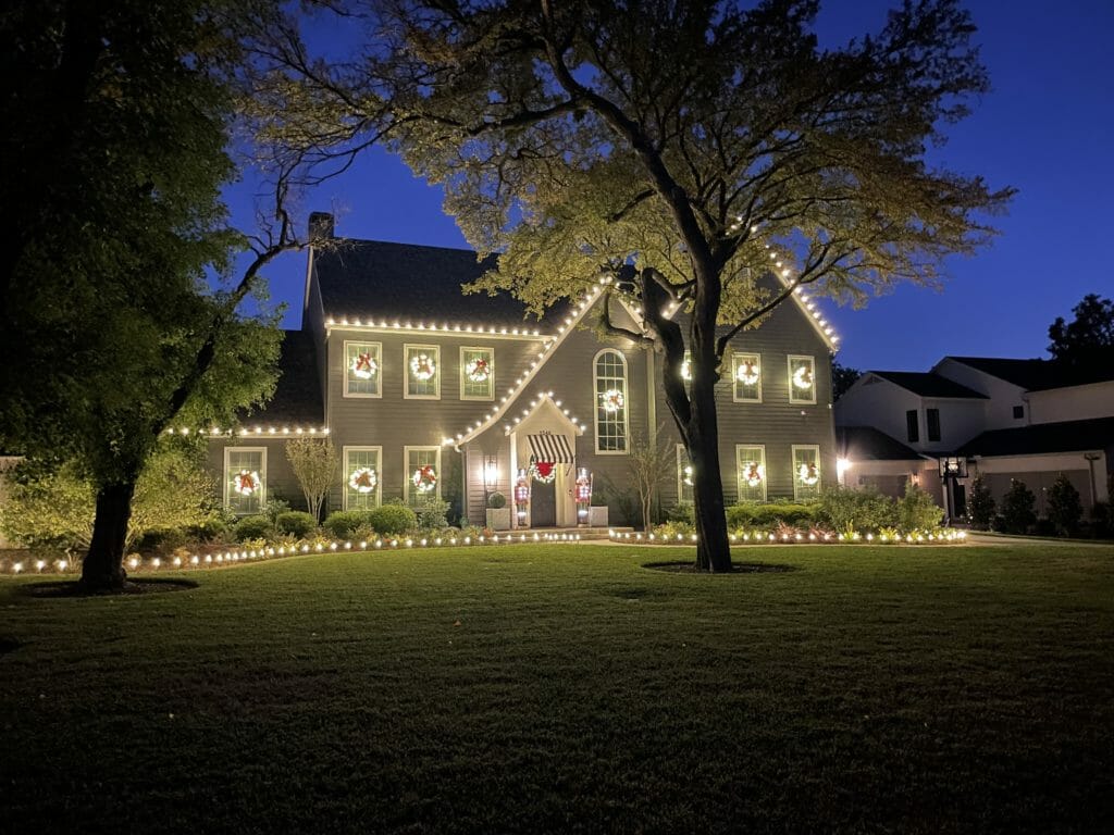 Christmas Lighting installed on house