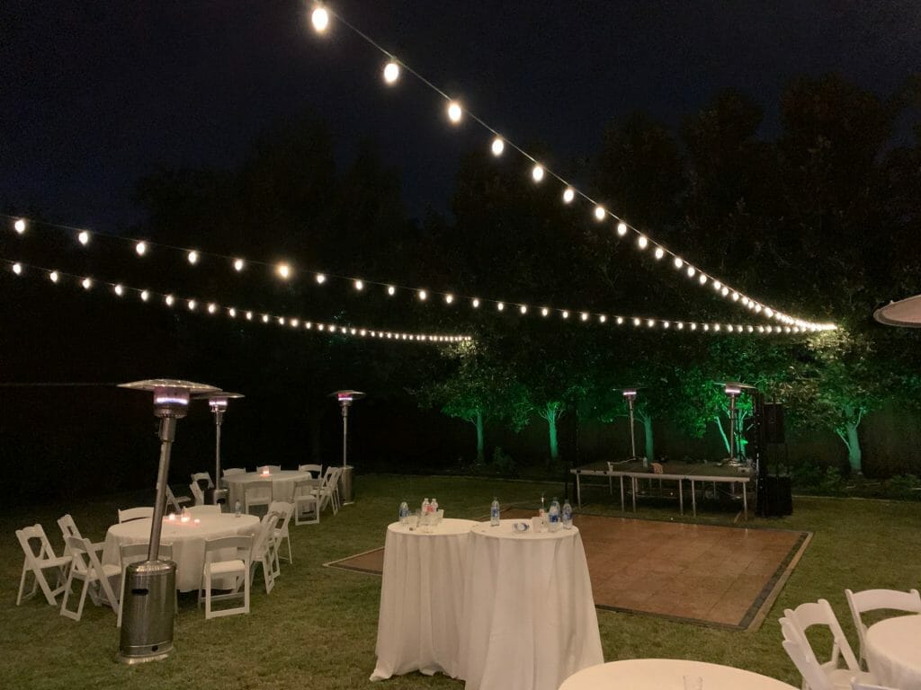 outdoor lighting for an event
