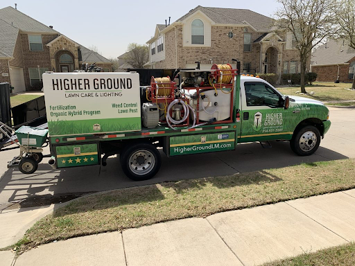 Healthy green lawn maintained using organic hybrid lawn care techniques